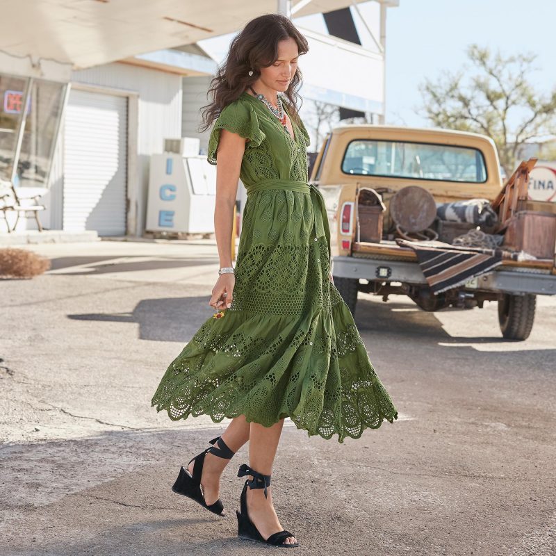 Talara Eyelet Dress. Petite